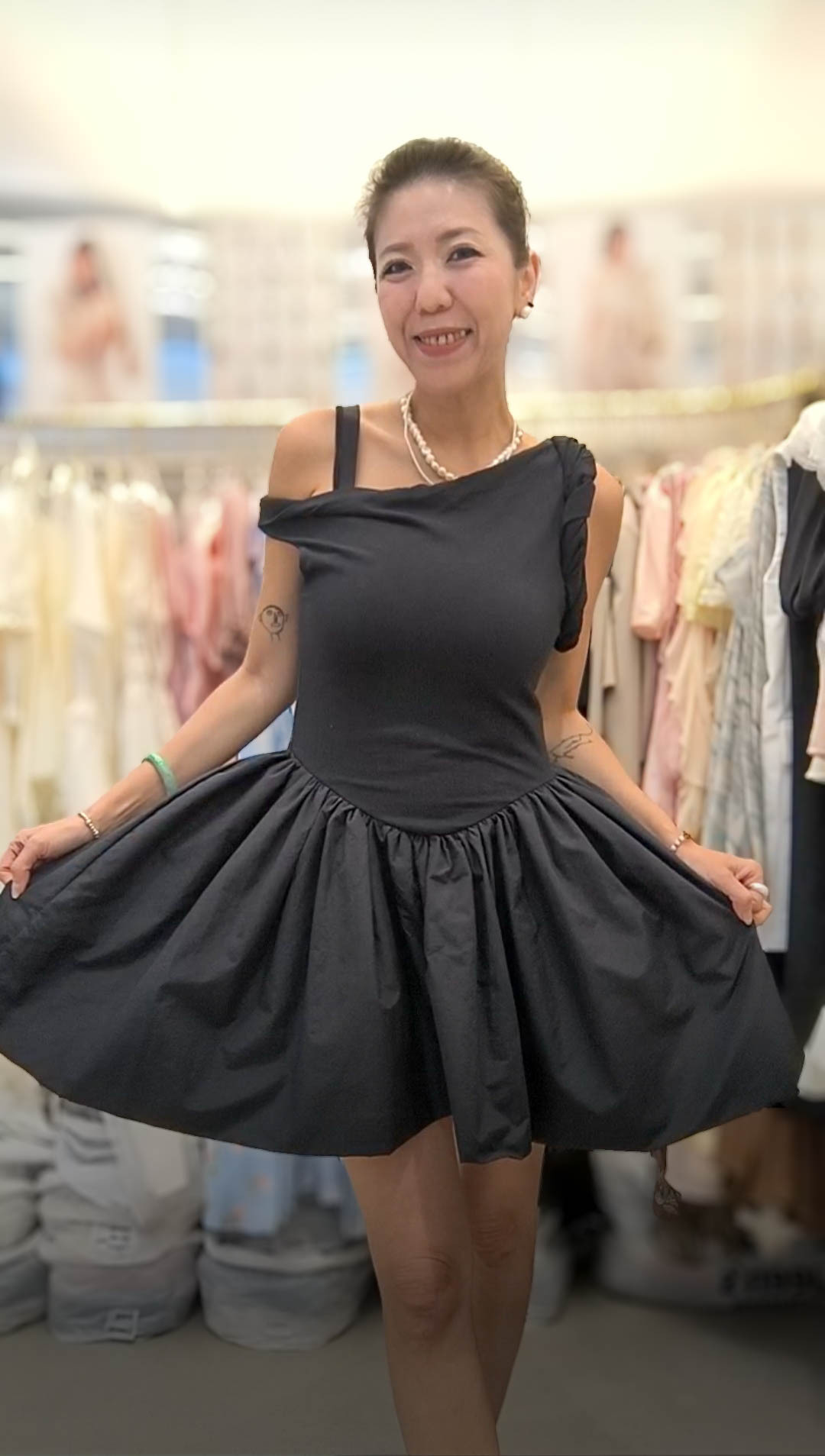 📢PM_K8769  ▶️斜肩小洋裝 👉B:100cm W:92cm H:cm L:86cm👈