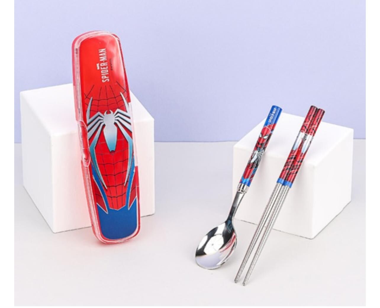 韓國 蜘蛛俠 輕巧不銹鋼餐具 3 件裝
