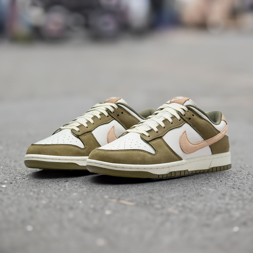 #現貨 NIKE DUNK LOW " MEDIUM OLIVE " 復古 休閒鞋 FQ8250-200 橄欖綠粉