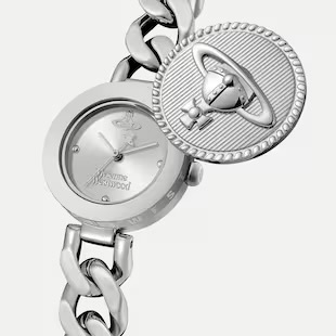 VV323WSSL Vivienne Westwood 25mm 銀色錶面 不鏽鋼 手鐲式錶帶 手錶 (香港行貨)