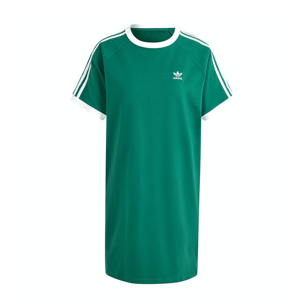 Adidas 3 S RGLN Dress IR8085 女 洋裝 長版上衣 運動 休閒 復古 三葉草 穿搭 綠白