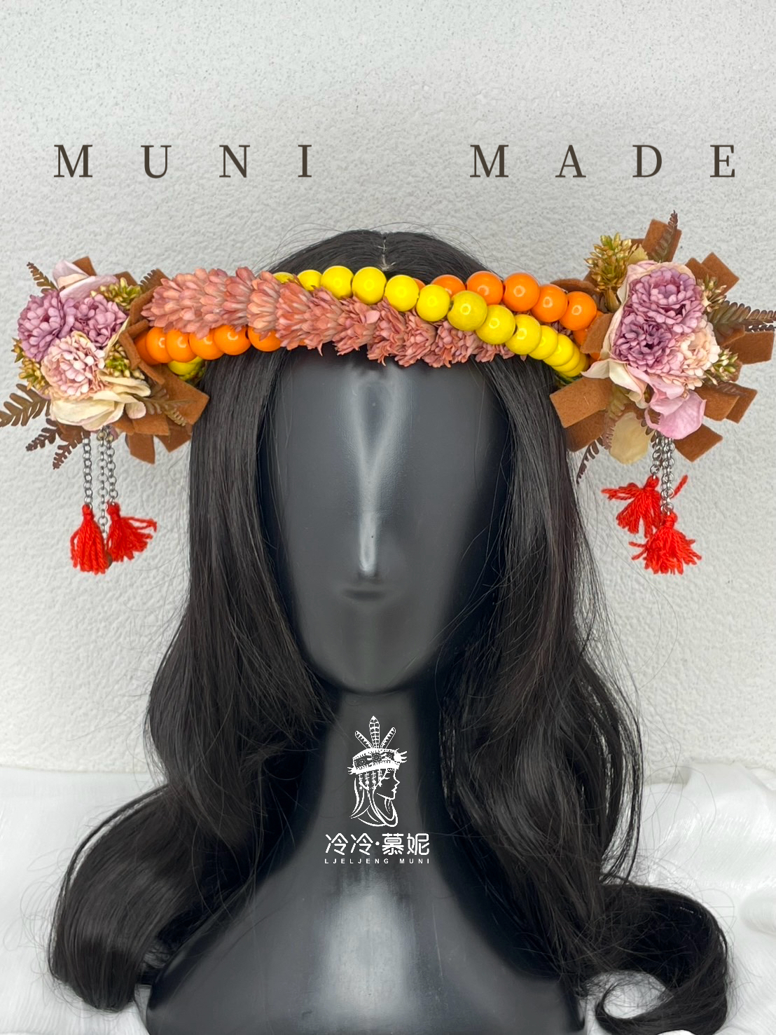 M-No.7幼童款木珠花環52cm