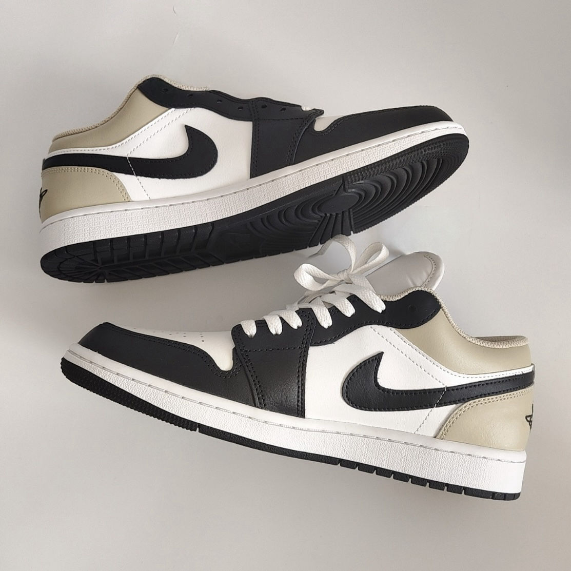 Nike Air Jordan 1 Low Black Toe Rattan 香檳黑 奶茶色 淺卡其 喬丹 低筒休閒鞋