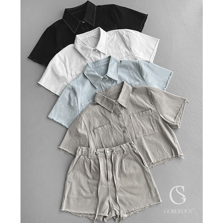 G6018 現貨「 鬚邊工裝感SET」