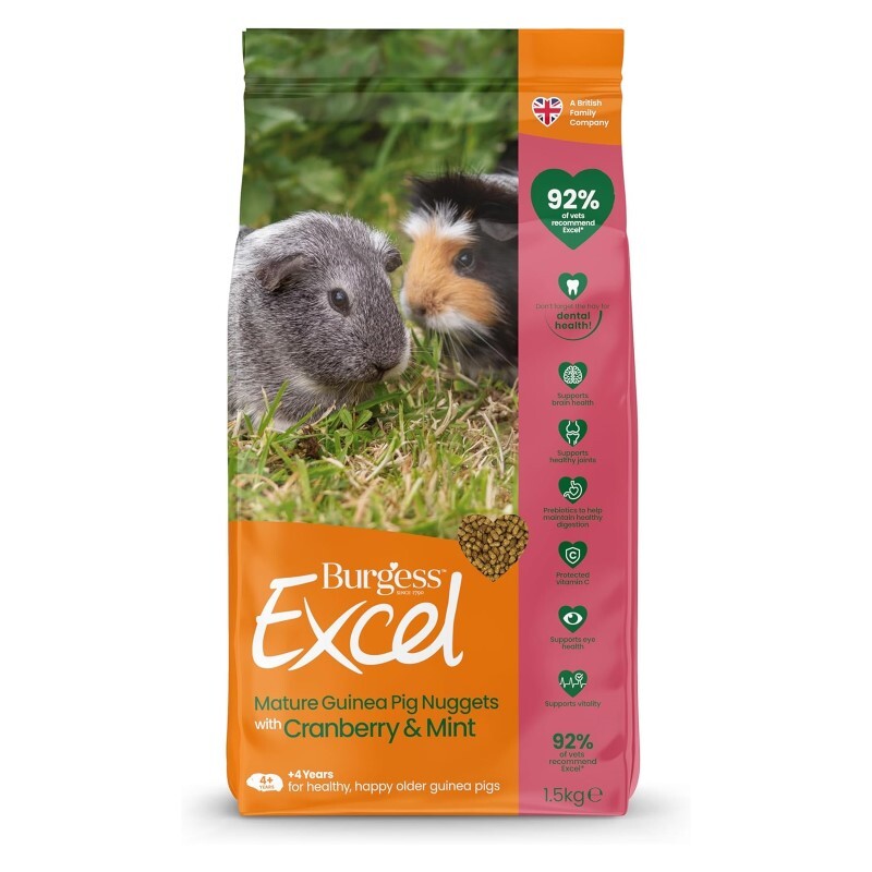 Burgess Excel 蔓越莓老年天竺鼠糧 - 1.5kg