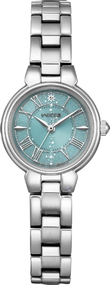 萬年鐘錶 - Citizen - Wicca   公主系列  閃耀魔法面盤太陽能不鏽鋼女錶  KP2-116-73  錶徑23.5MM