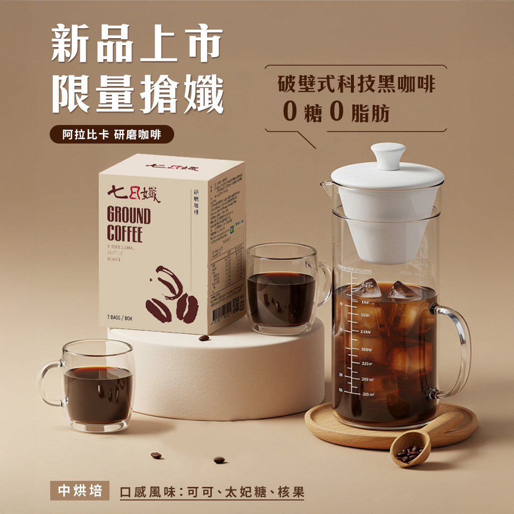 七日孅研磨黑咖啡,簡單來一杯拿鐵邊喝邊瘦