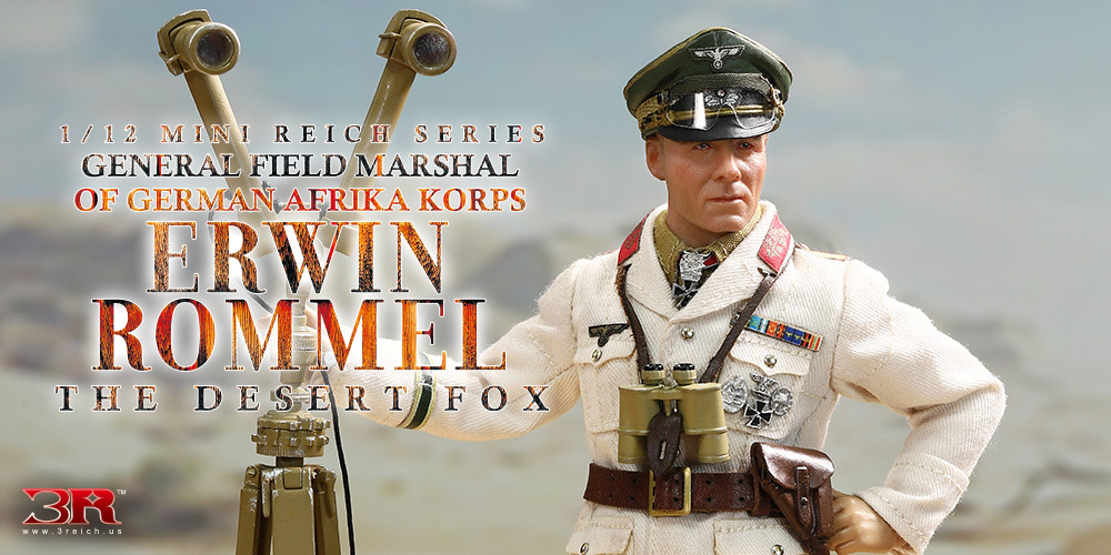 3R : TG80004 1/12 Mini Reich Series - General Field Marshal of German Afrika Korps - Erwin Rommel, The Desert Fox