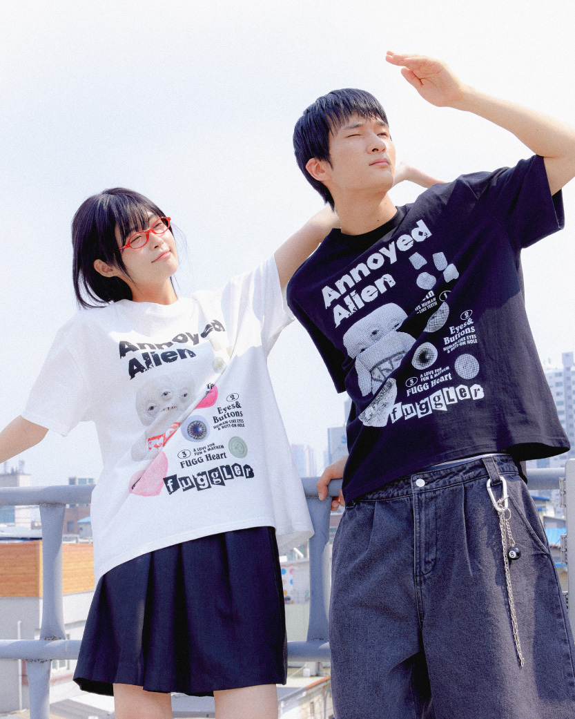 FUGGLER GRAPHIC T-SHIRT ANNOYED ALIEN 牙齒怪 放克牙寶 短T 短袖 白色 黑色 / 預購