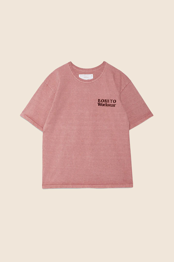 UNIVERSAL OVERALL - GLOBE GRAPHIC 短TEE （杏桃）