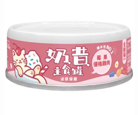 幸福時光奶昔貓用主食罐-泌尿保健(莓果優格雞肉) 80g [原箱24罐]