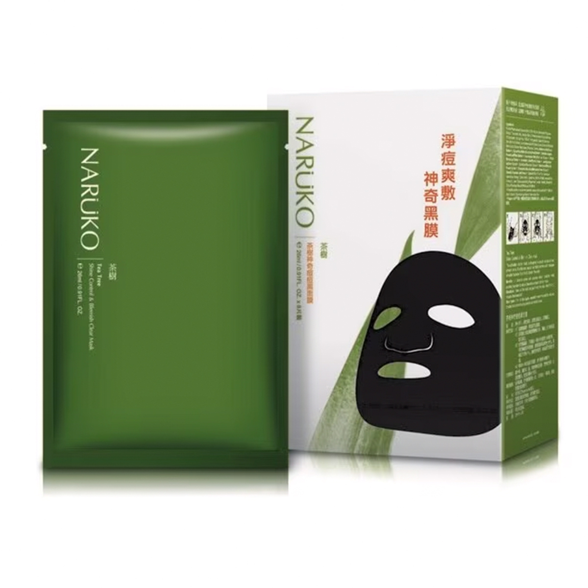 NARUKO牛爾 茶樹神奇痘痘黑面膜 (8片/盒)