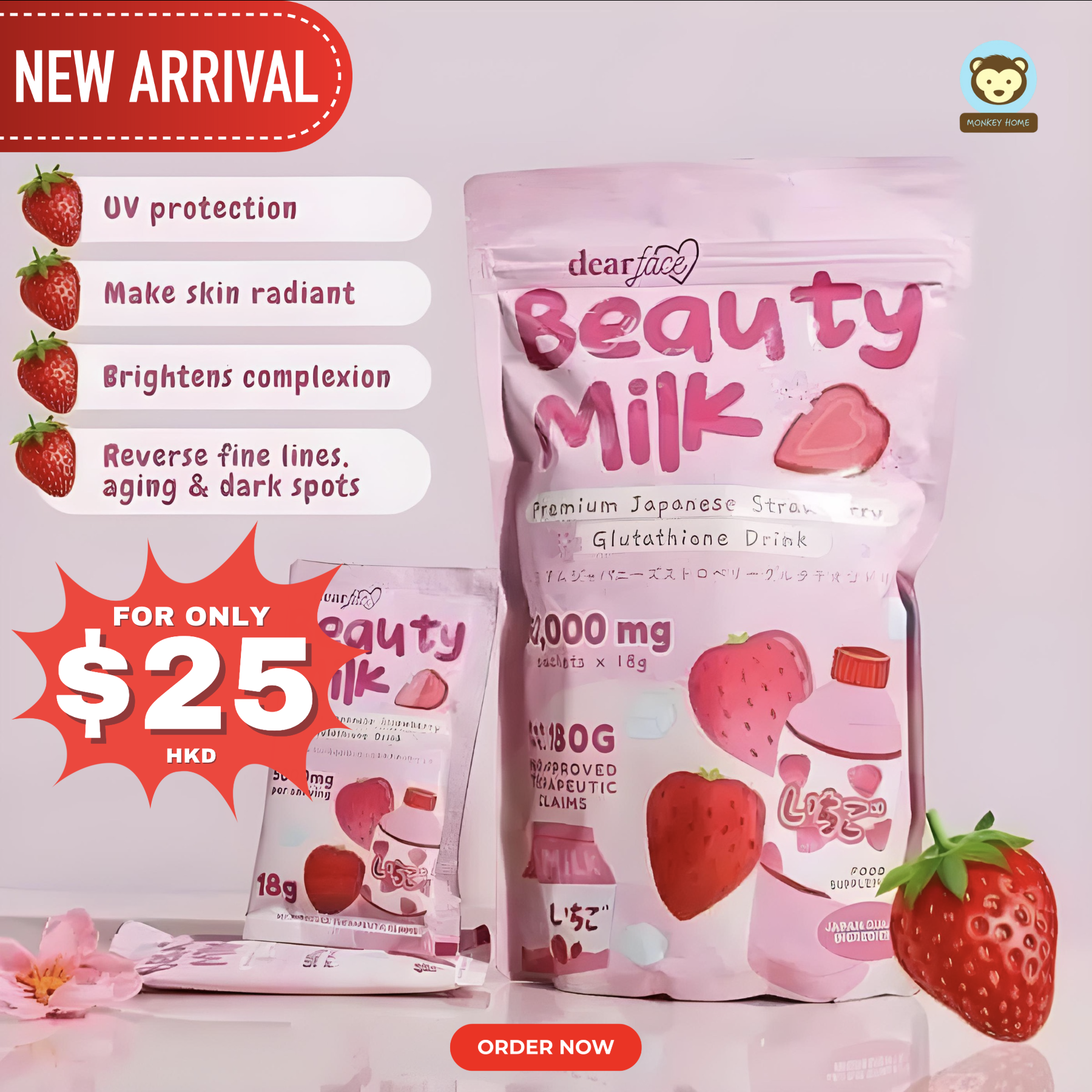 Dear Face Beauty Milk (Strawberry) Juice