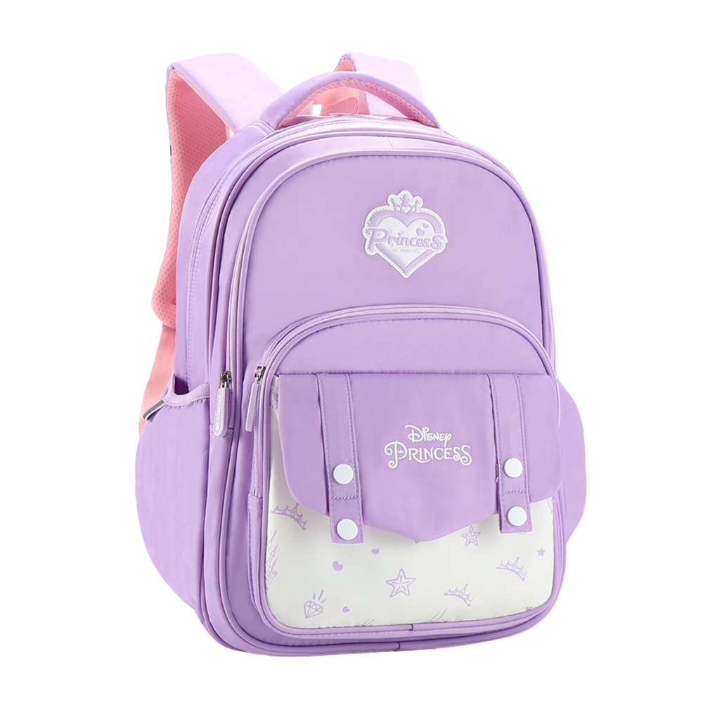 【虎兒寶】迪士尼馬卡龍減壓護脊雙肩書包 - 紫色 SP20382G ( 獨家贈送 POLI 蠟筆)