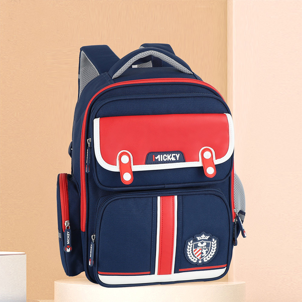 【虎兒寶】迪士尼減負護脊大容量兒童雙肩書包 - 紅色 SM81306R ( 獨家贈送 POLI 蠟筆)