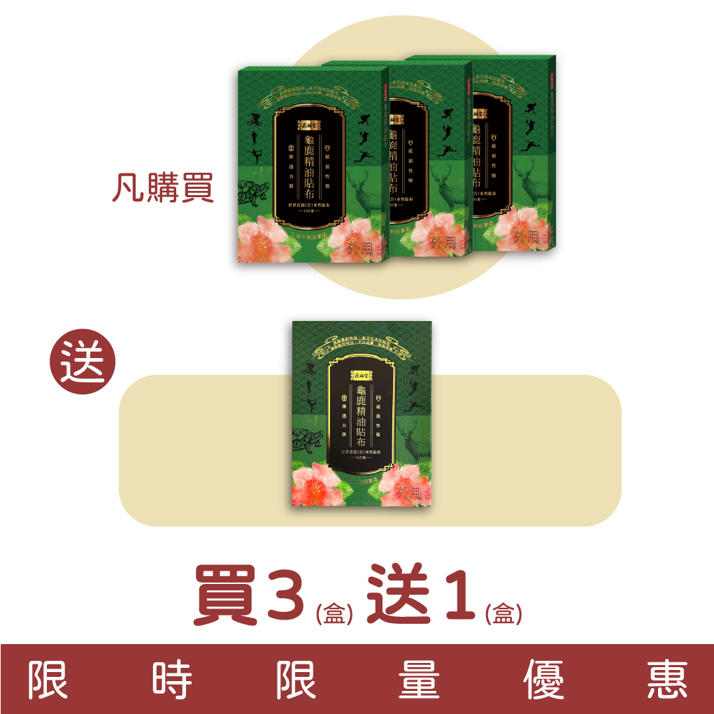 【原輔堂】龜鹿精油貼布1盒10片