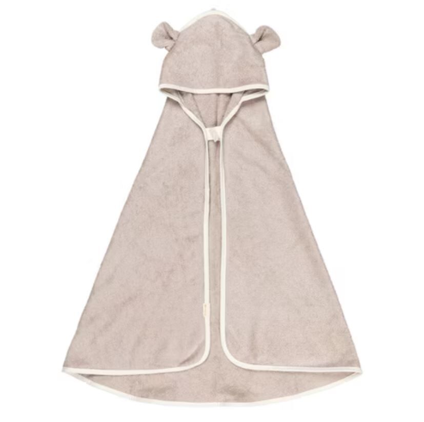 FABELAB 米熊連帽浴巾 Hooded Baby Towel - Bear - Beige