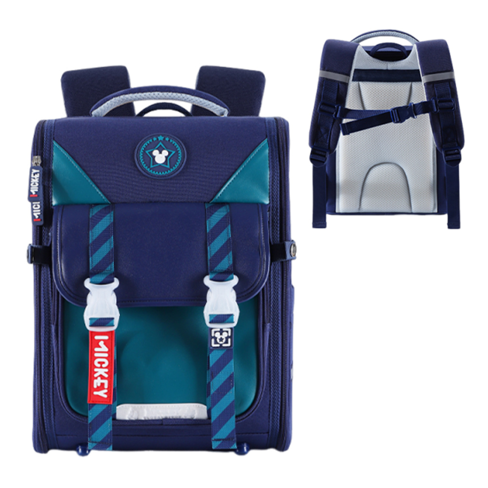 【虎兒寶】迪士尼減負護脊大容量兒童雙肩書包 - 綠色 SM81305BE ( 獨家贈送 POLI 蠟筆)