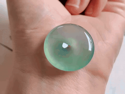 529221 翡翠冰晴底平安扣 (24.1mm直徑)