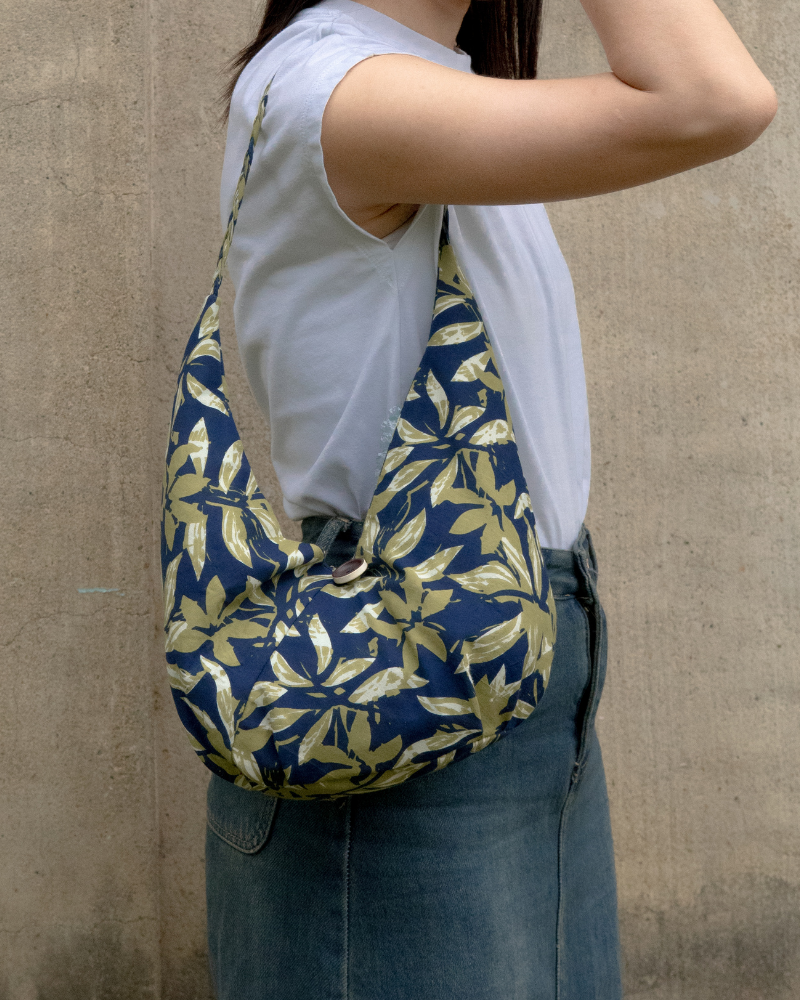 印度蓋染工藝 蝴蝶編織包 - 竹葉