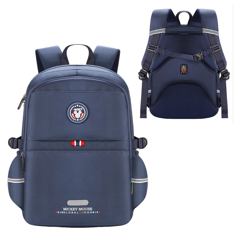 【虎兒寶】迪士尼減負護脊大容量兒童雙肩書包 - 藏青色 SM81300BE ( 獨家贈送 POLI 蠟筆)