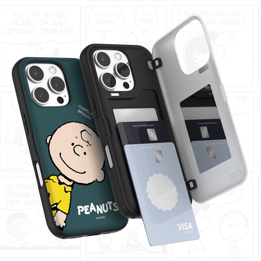 Snoopy - Door Card Case - 翻蓋卡槽手機保護殼 TY
