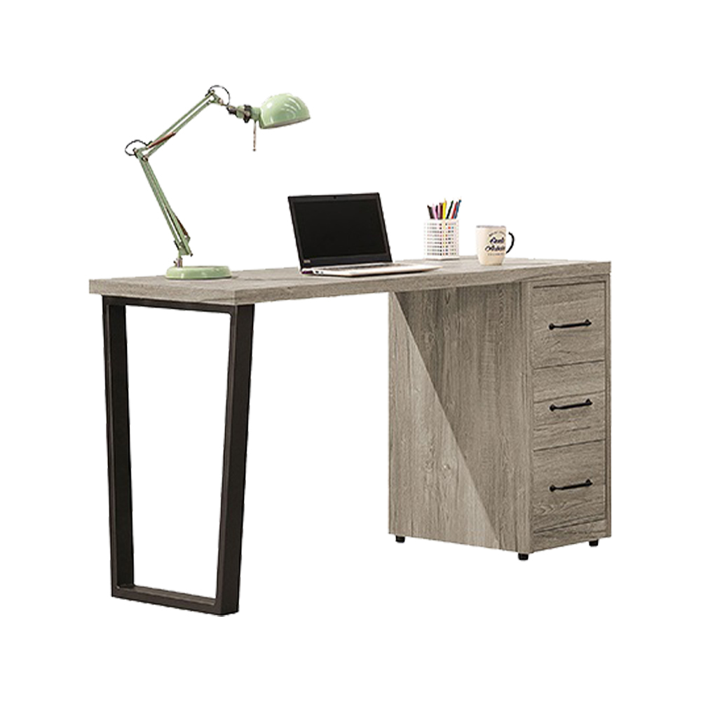凱德4尺工業風三抽書桌/工作桌