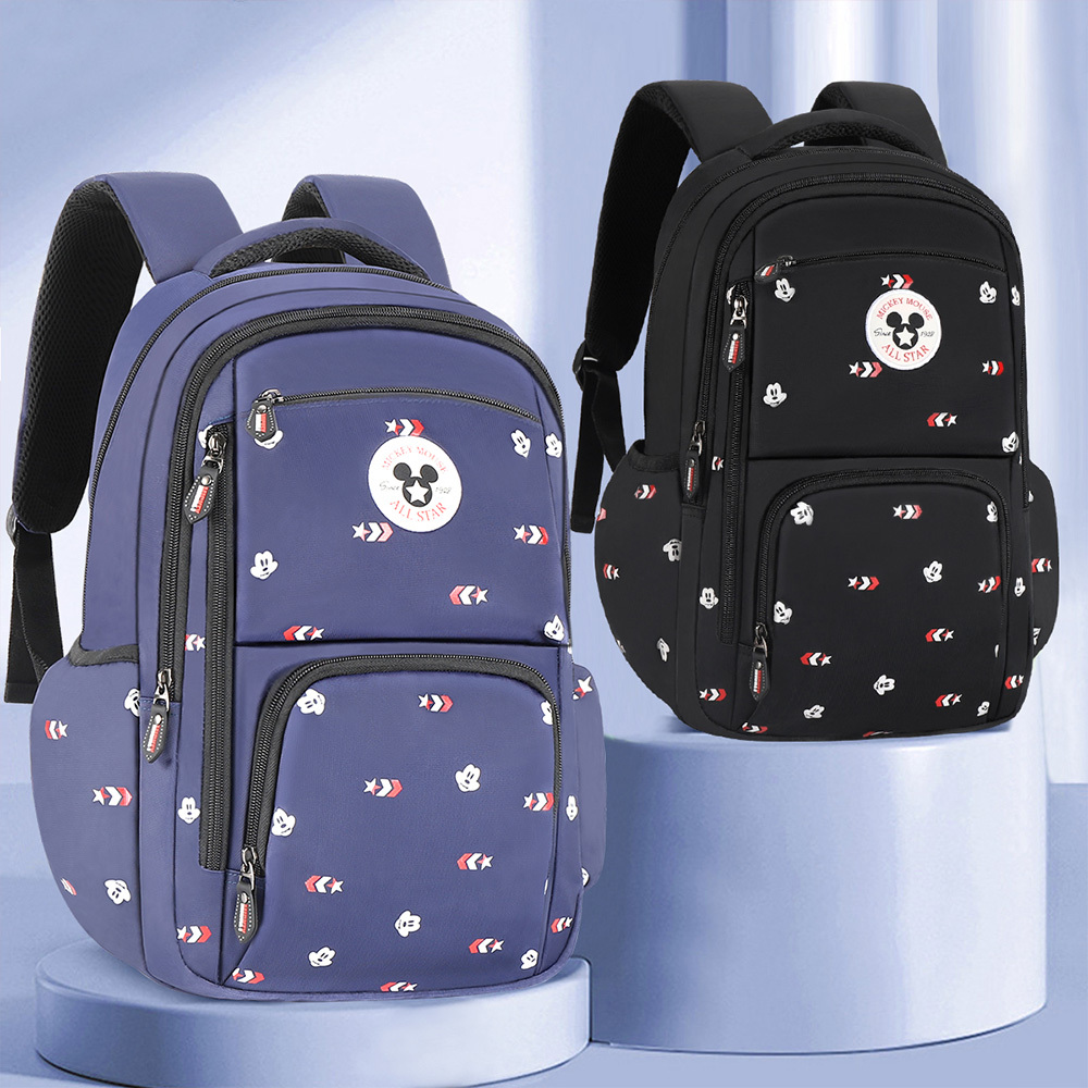 【虎兒寶】迪士尼減負護脊大容量兒童雙肩書包 - 黑色 SM81103BK ( 獨家贈送 POLI 蠟筆)