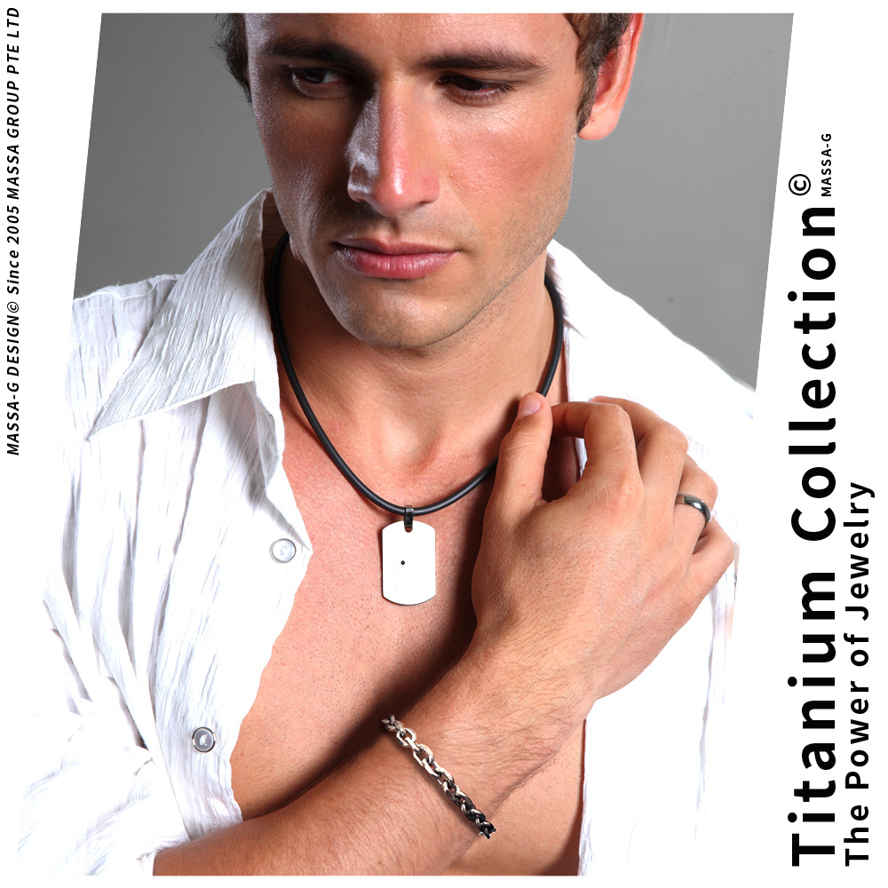 MASSA-G Titanium T01純鈦仿舊手鍊(6mm粗)