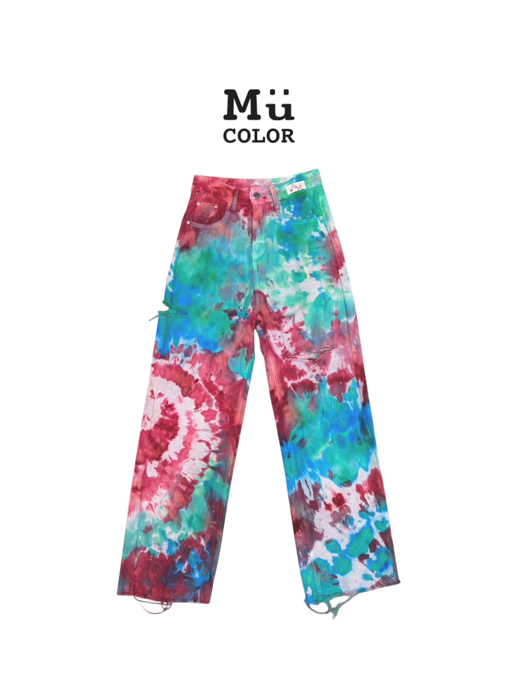 慕慕卡樂 / ice dyed jeans 手染牛仔褲（尺寸 S）