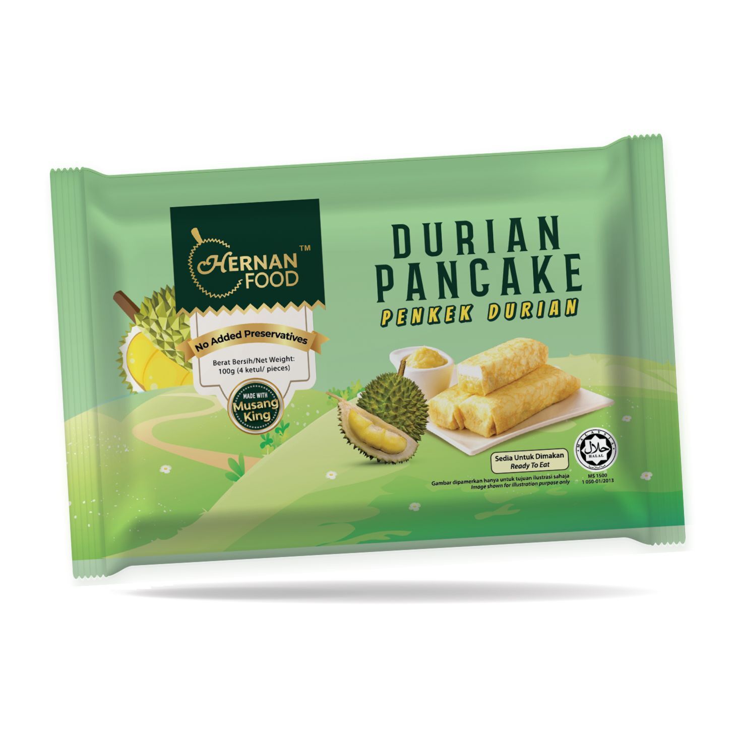Hernan Food Durian Pancake (25g x 4Pcs)
