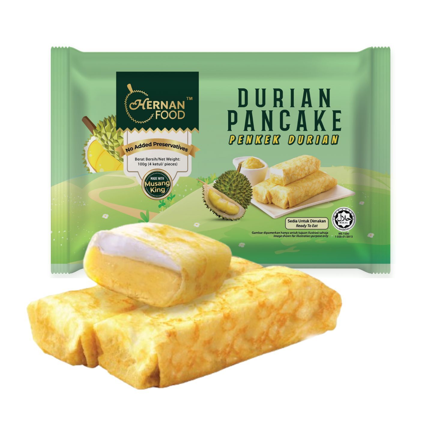 Hernan Food Durian Pancake (25g x 4Pcs)