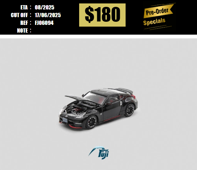 PO-$180 * FUJI * 1:64 NISSAN FAIRLADY Z34 370Z NISMO BLACK [OD09/06]