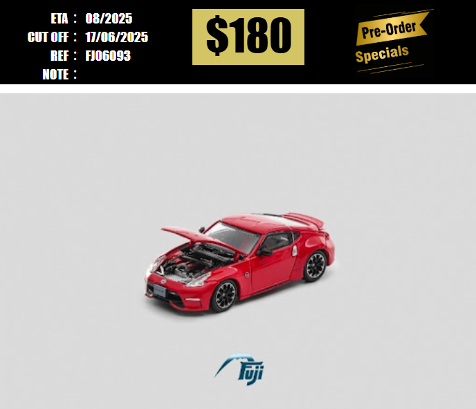 PO-$180 * FUJI * 1:64 NISSAN FAIRLADY Z34 370Z NISMO RED [OD09/06]