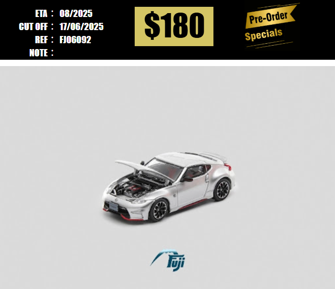 PO-$180 * FUJI * 1:64 NISSAN FAIRLADY Z34 370Z NISMO SILVER [OD09/06]