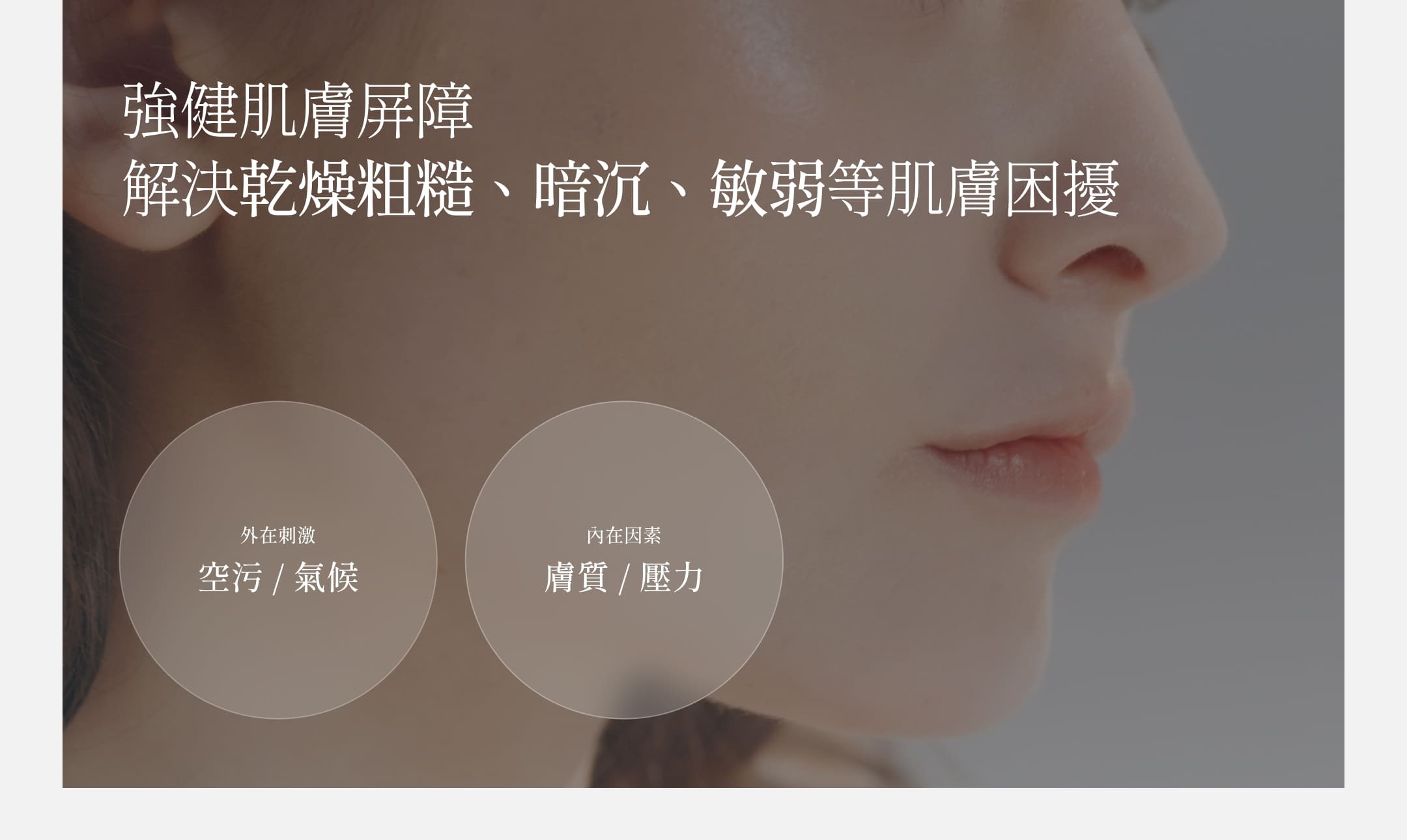 強健肌膚屏障解決乾燥粗糙、暗沉、敏弱等肌膚困擾