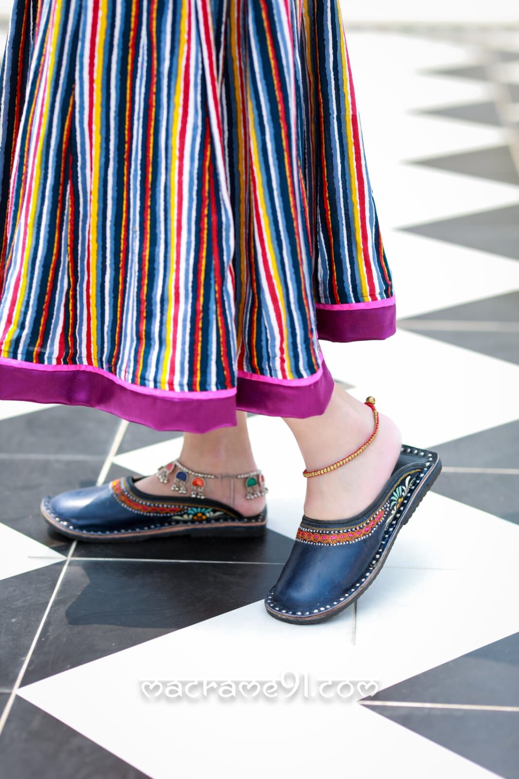 流蘇駱駝皮方頭鞋 - MBS0015 (0515)