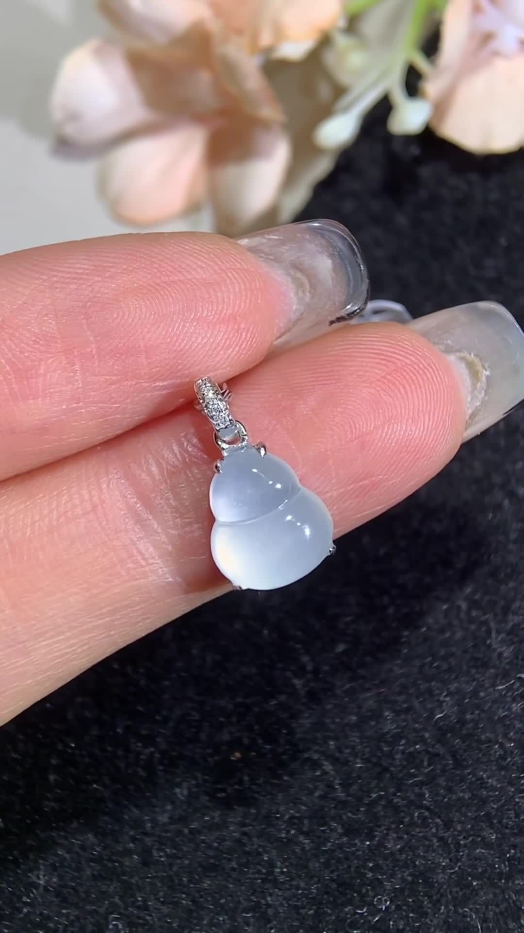 翡翠冰葫蘆小掛件,天然翡翠A玉, 緬甸玉, Jade, Jadeite