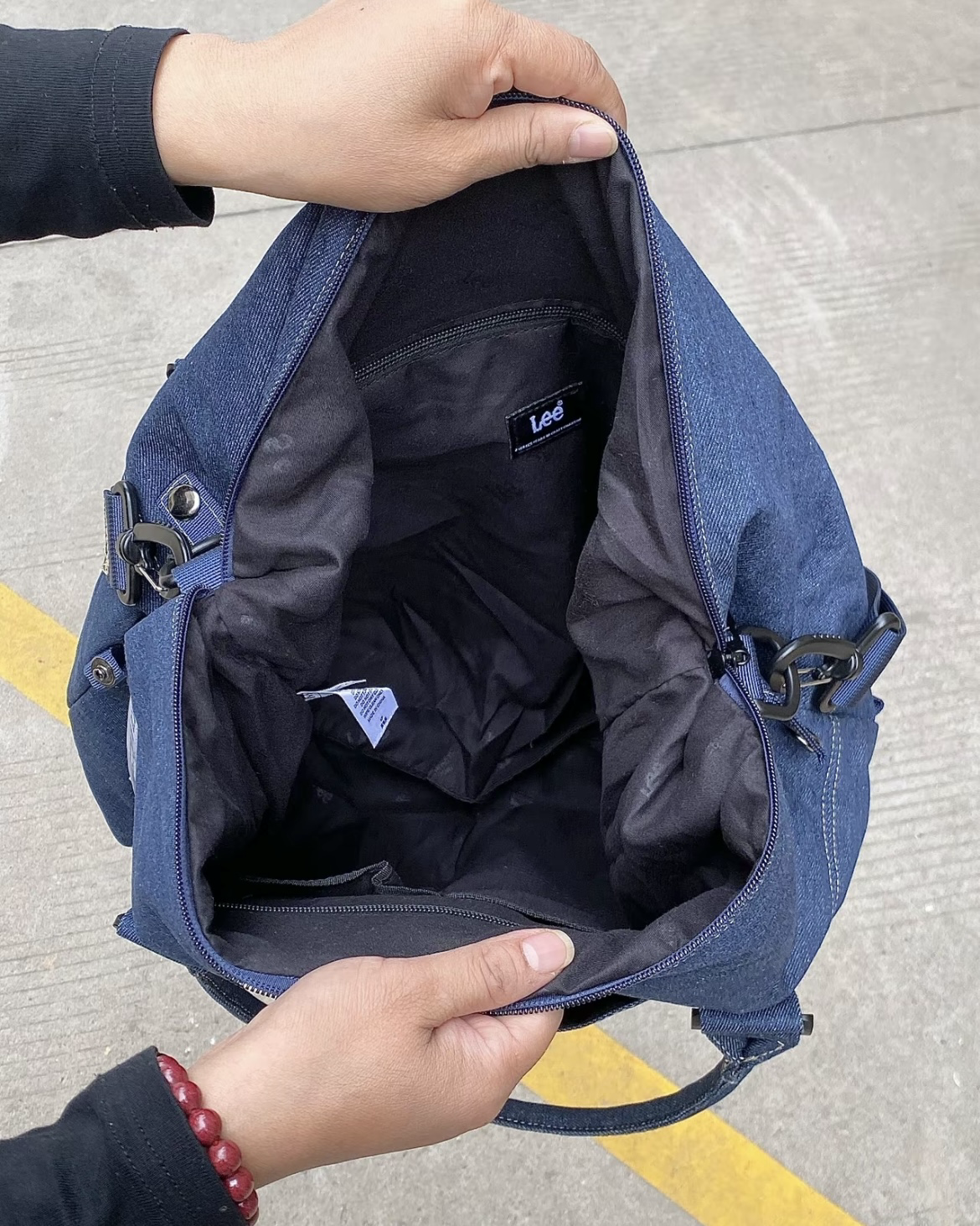 Lee 大容量行李袋 登機包 乾濕分離 牛仔布 肩背 手提 共3色