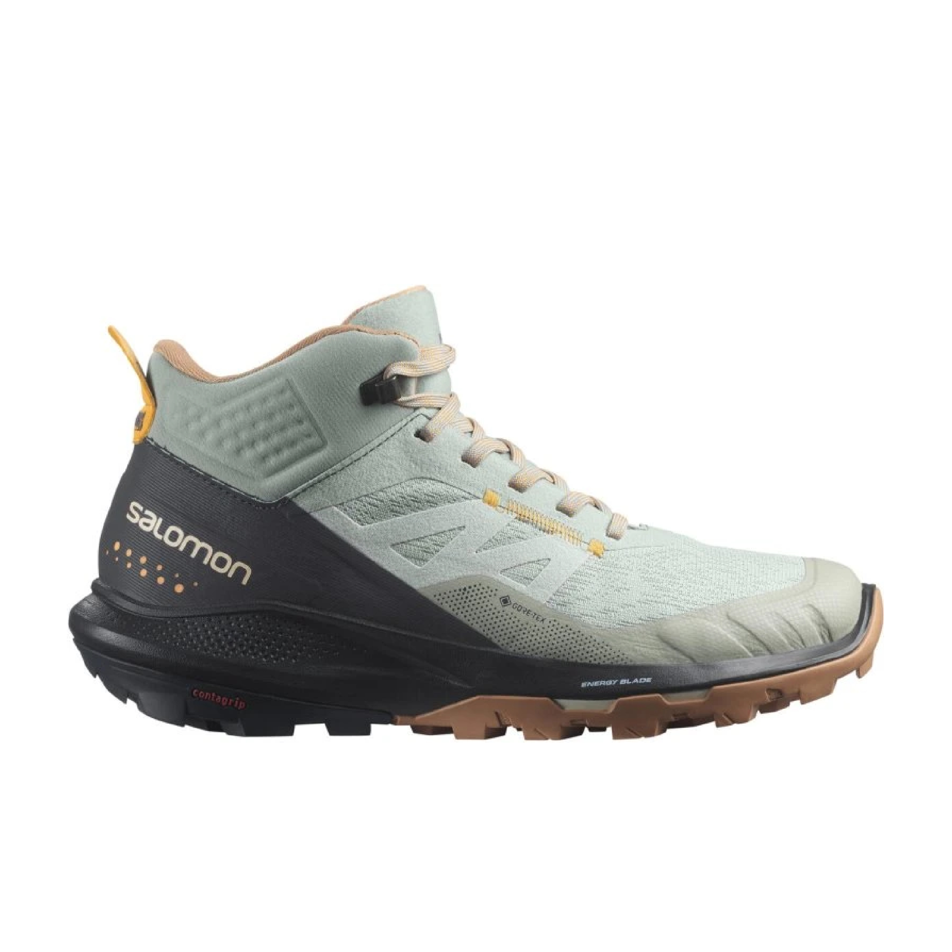 Salomon 法國 OUTPULSE MID GORE-TEX 中筒登山鞋 女款 (灰色) 全面防護 33SL415938