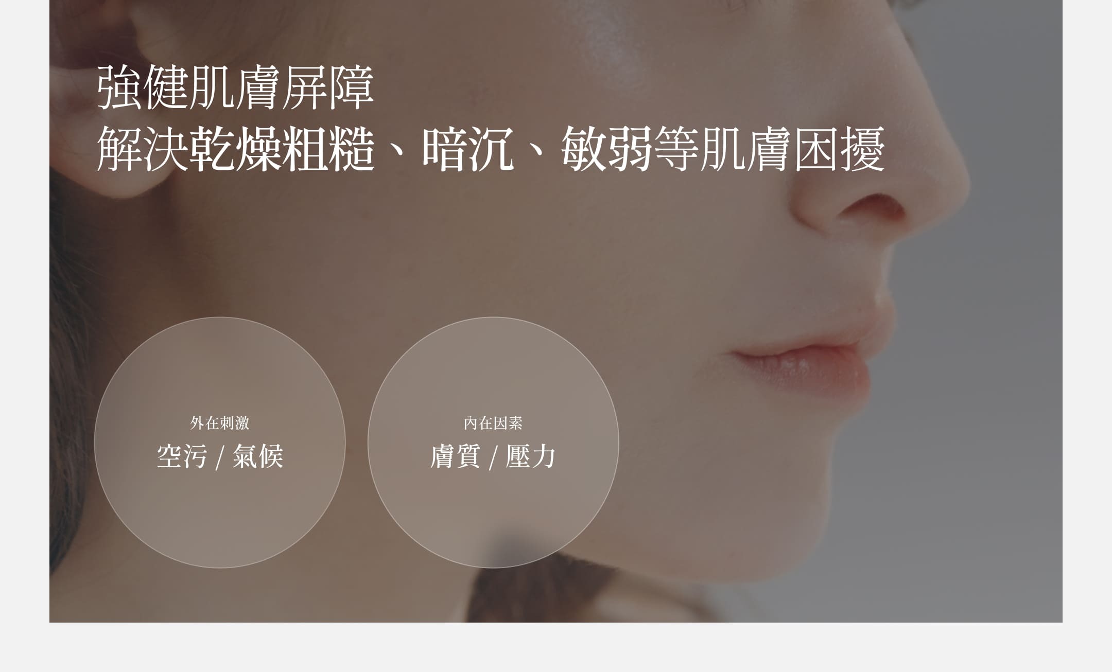 強健肌膚屏障解決乾燥粗糙、暗沉、敏弱等肌膚困擾