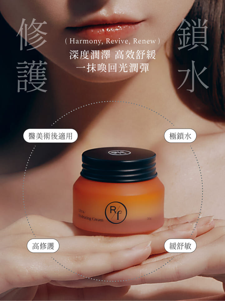 長效保濕鎖住肌膚水分,一抹喚回光潤彈(醫美術後適用)