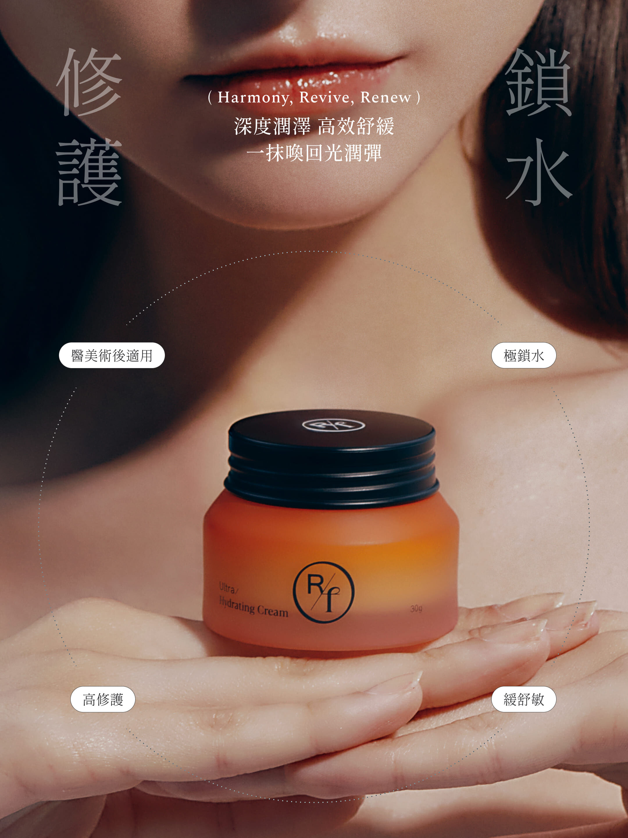 長效保濕鎖住肌膚水分,一抹喚回光潤彈(醫美術後適用)