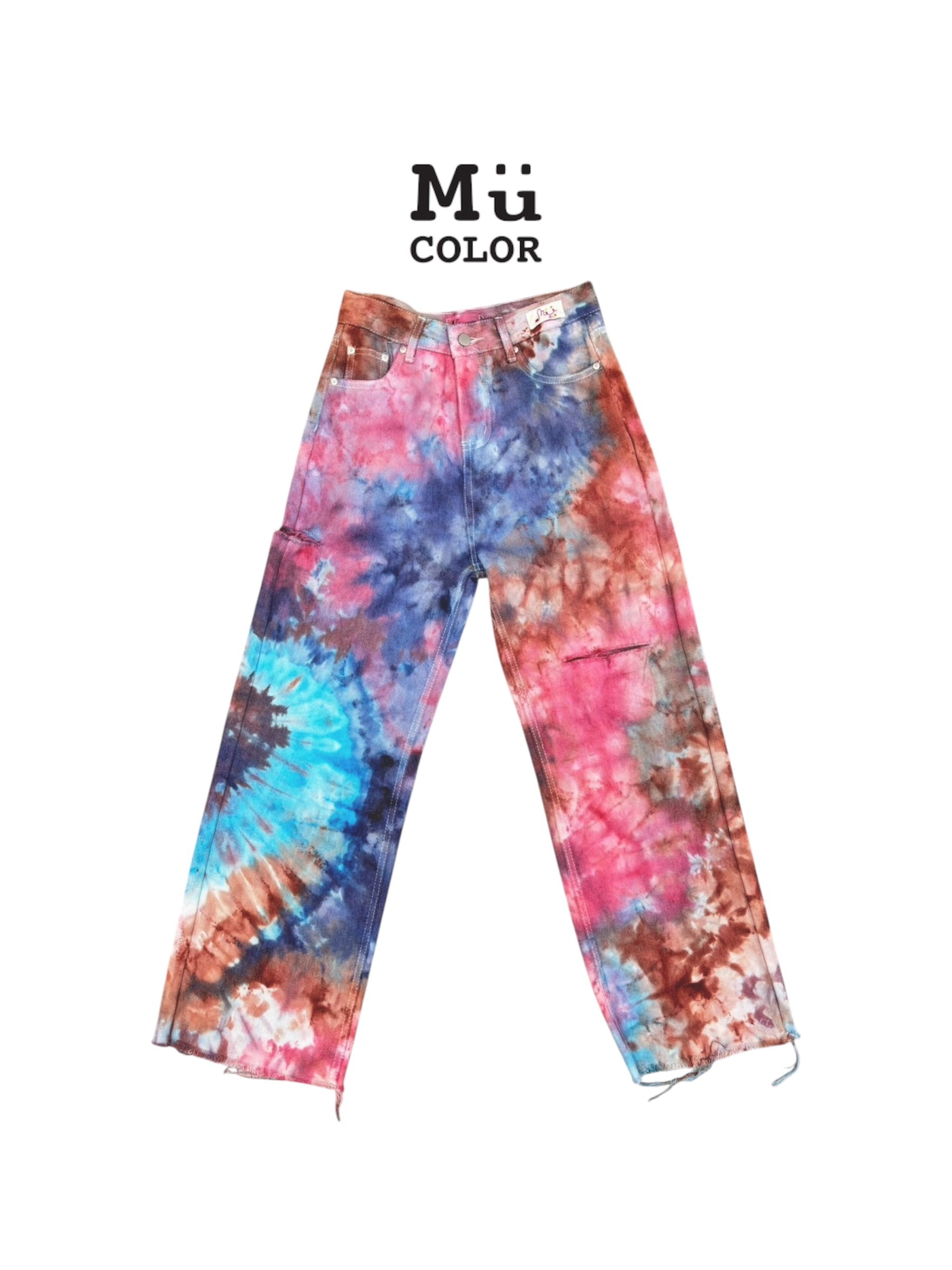 慕慕卡樂 / ice dyed jeans 手染牛仔褲（尺寸 L）
