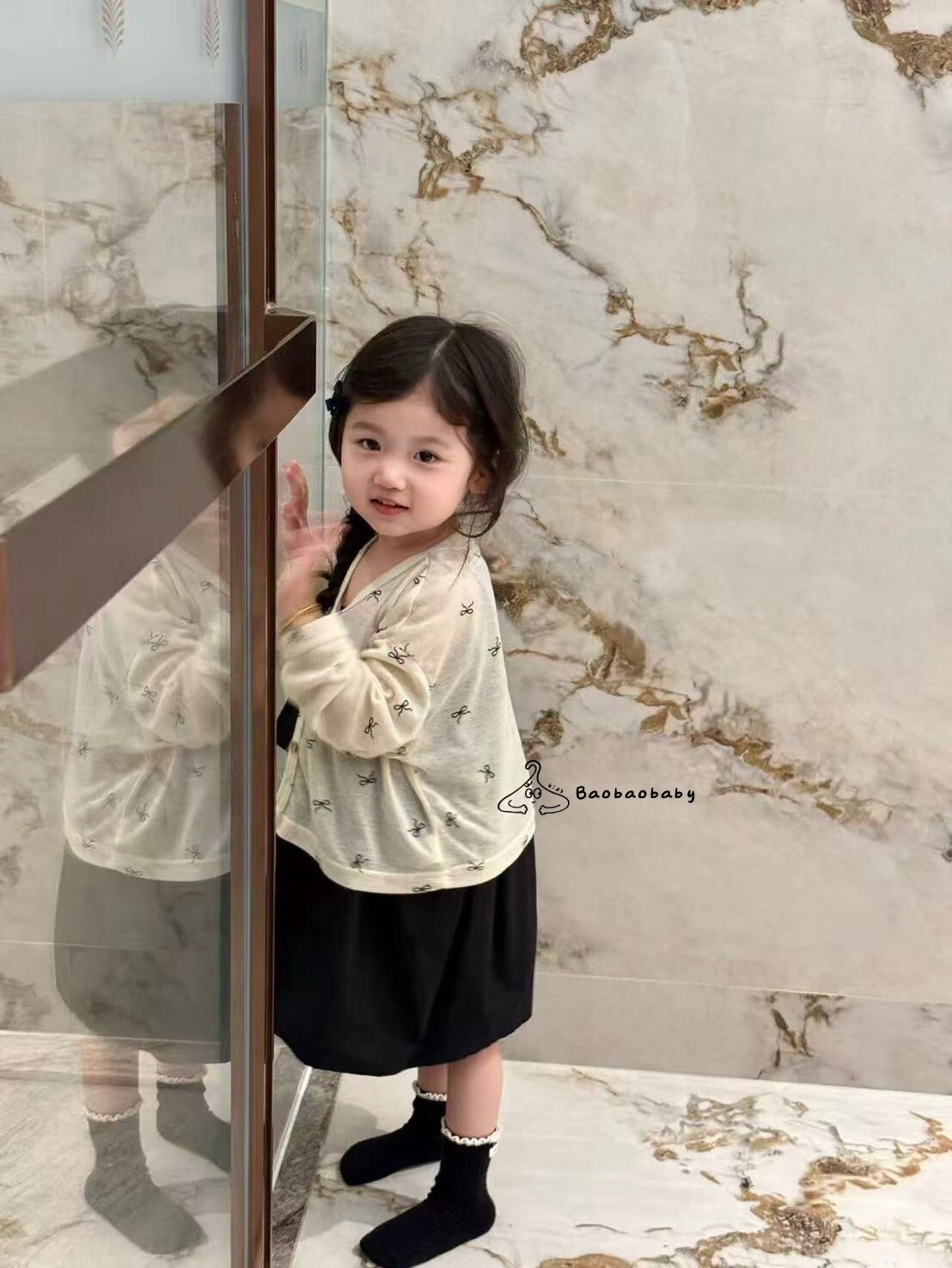 蝴蝶結日記針織外套