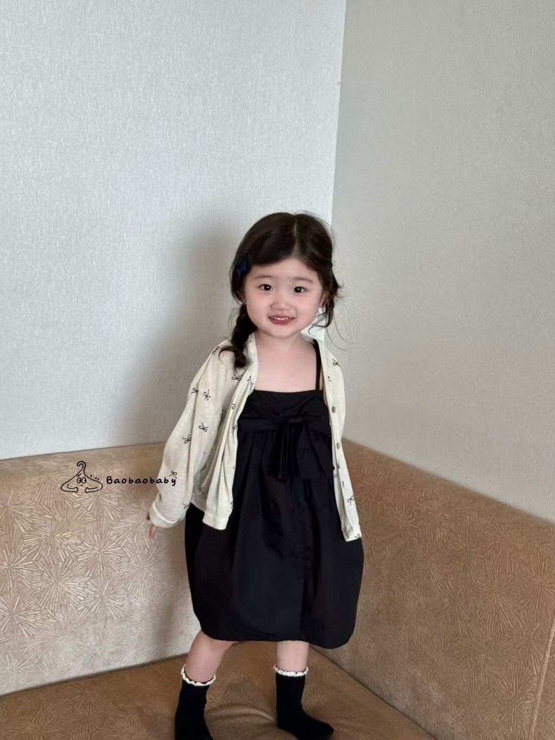 蝴蝶結日記針織外套