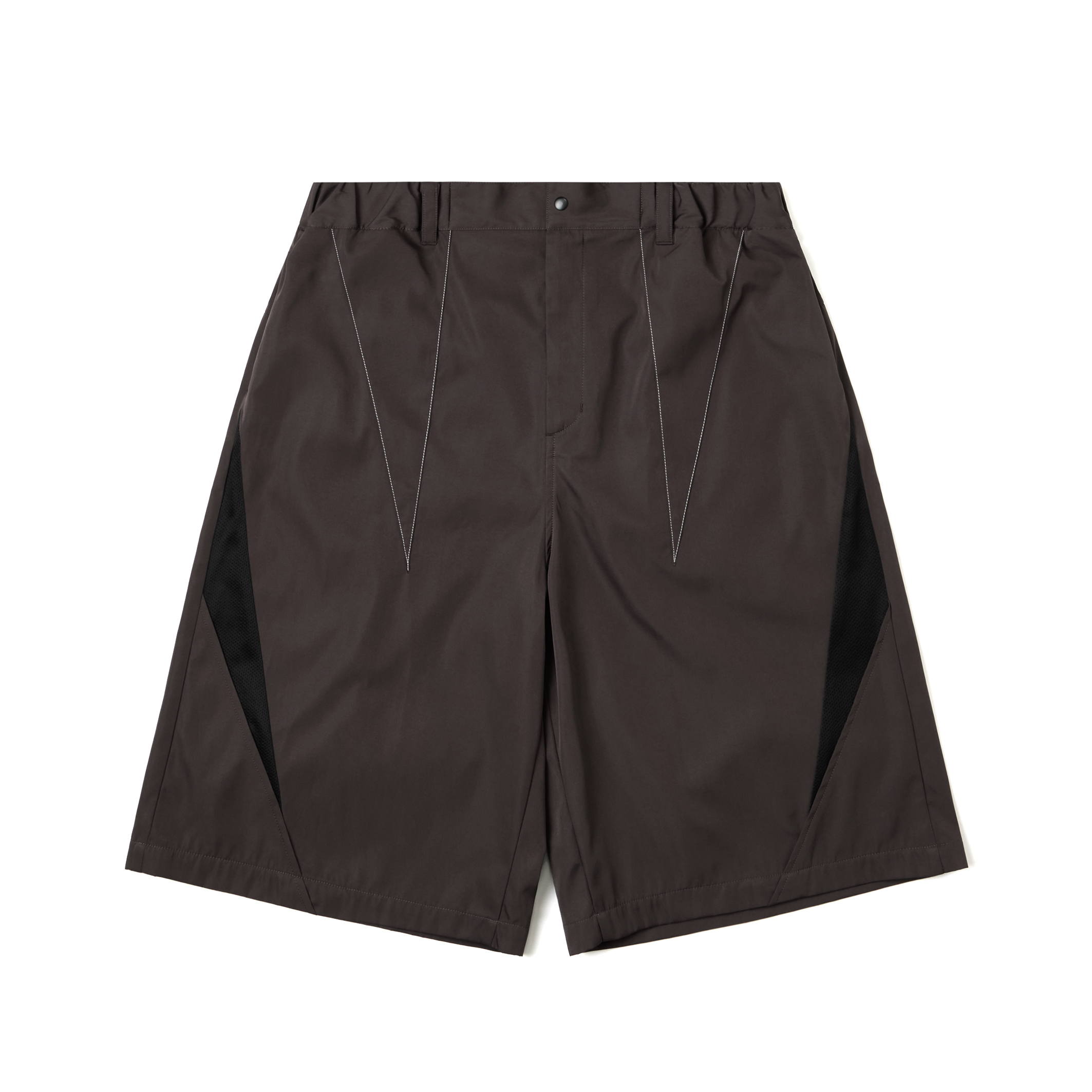 Wall of Sound - 3:20/“TEENAGER” Tooth-Splicing Baggy Shorts - Brown