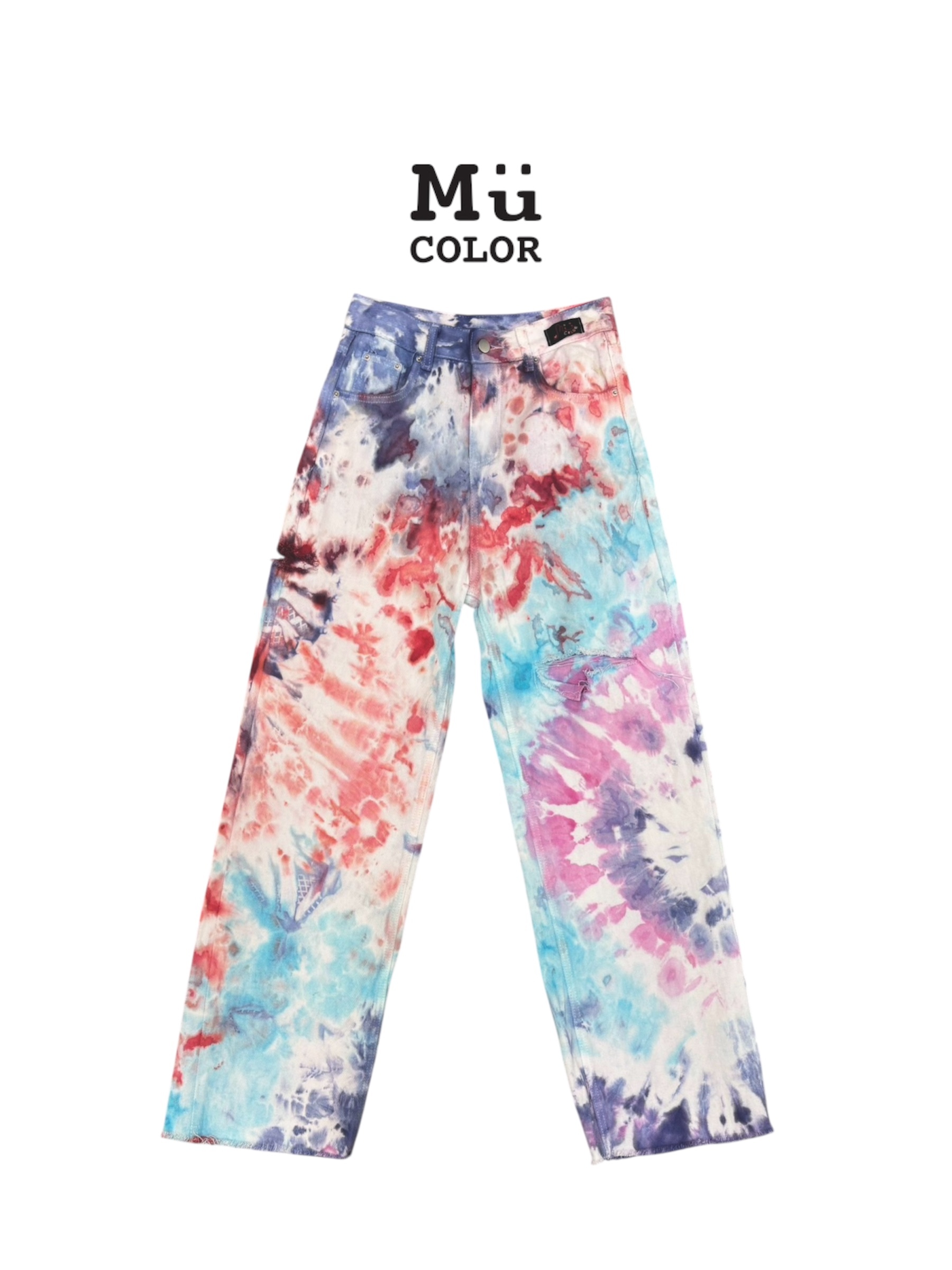 慕慕卡樂 / ice dyed jeans 手染牛仔褲（尺寸 M）