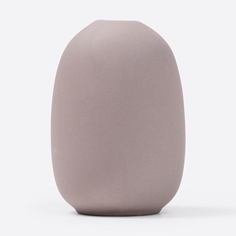 SP 迷你長圓形花瓶/棕