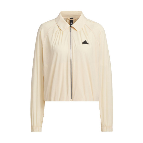 Adidas Tech Shirkt IM8819 女 外套 運動 休閒 反折領口 日常 舒適 愛迪達 米黃